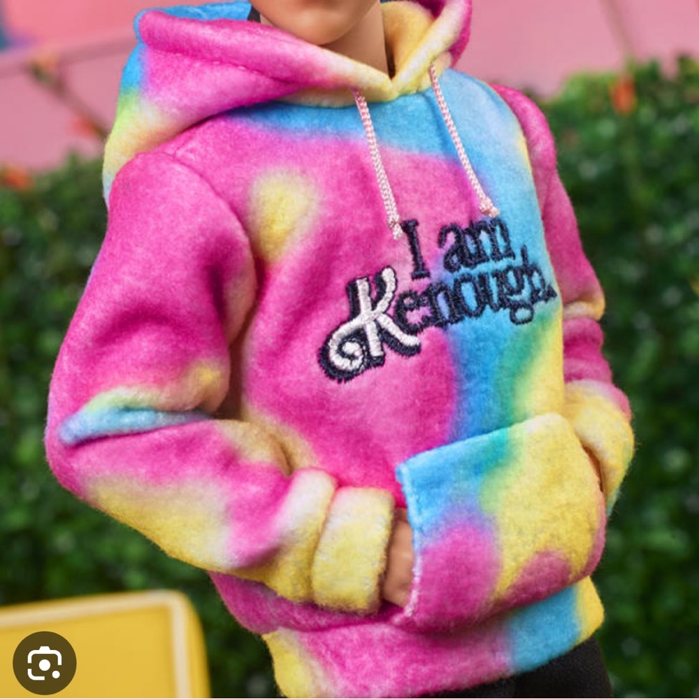 Barbie Mattel Creations I Am Kenough Fleece Tie Dye Hoodie